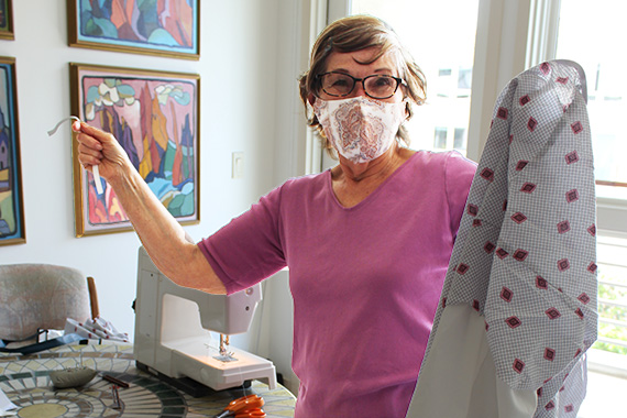 Happy to Help: Gonda Member Sews Protective Gear for Caregivers